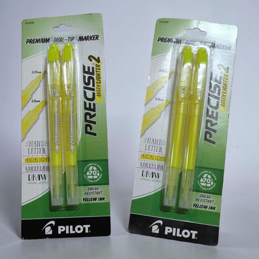 Pilot Precise Marklighter Highlighters, Yellow Highlighters, Office Supplies